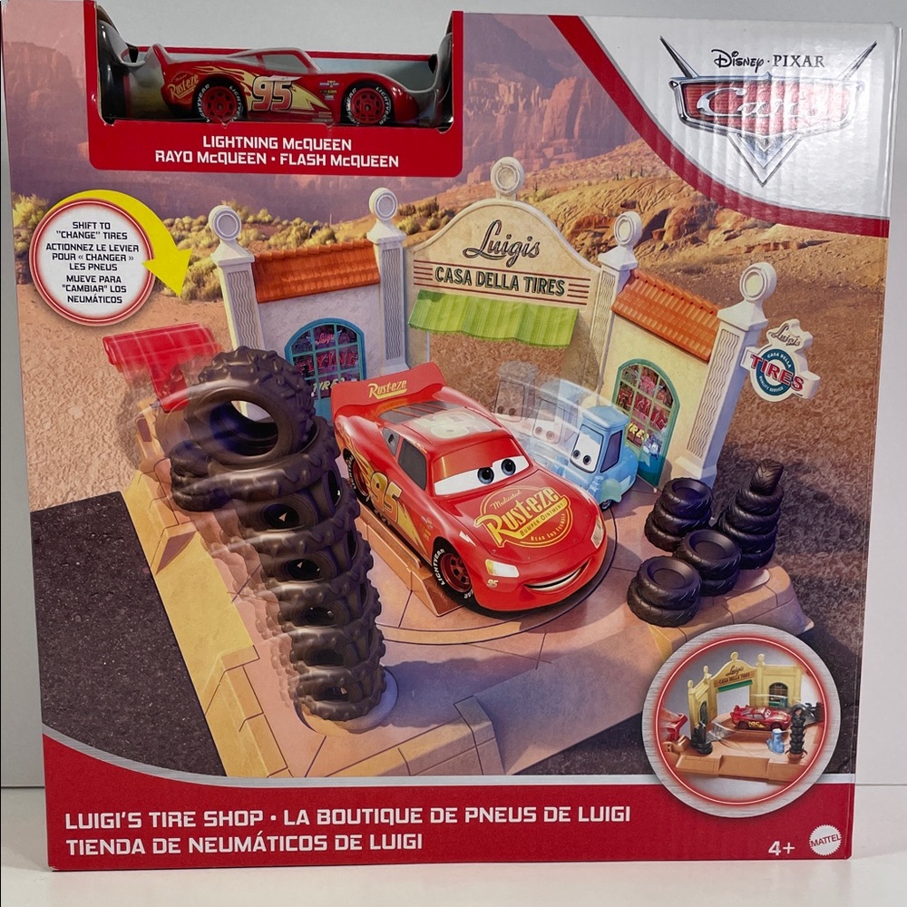 Disney/Pixar Cars Luigi's Tire Shop Playset - with Lightning McQueen Car
